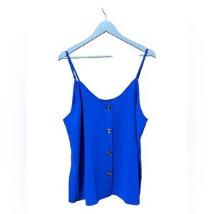 Zulily Royal Blue Button-Up Spaghetti Strap Tank – XL